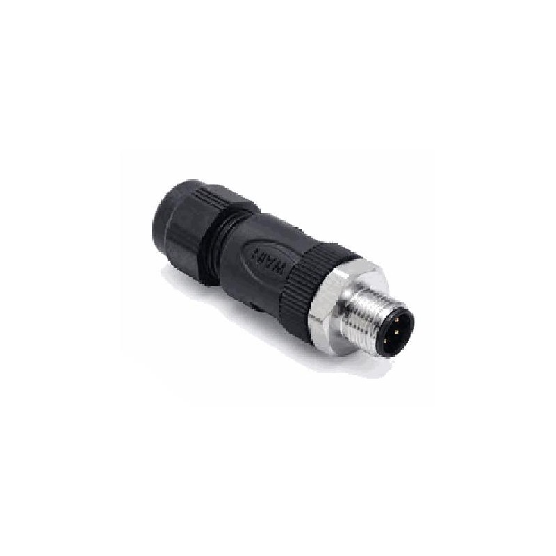 Connecteur mâle M12S, 8 pol., codage A IP67, 2A, non-blindé